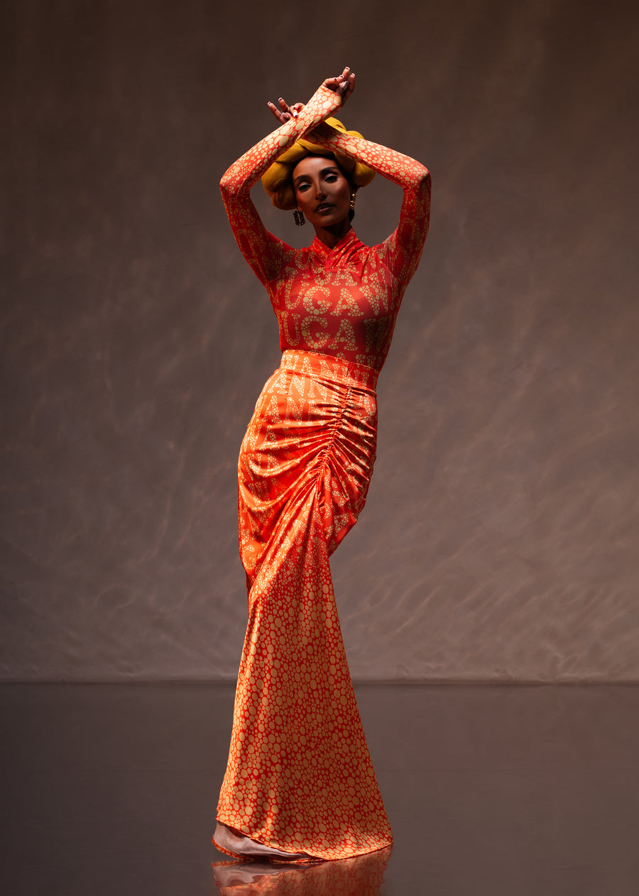 IRIS MESH BODY SUIT CIRCLES