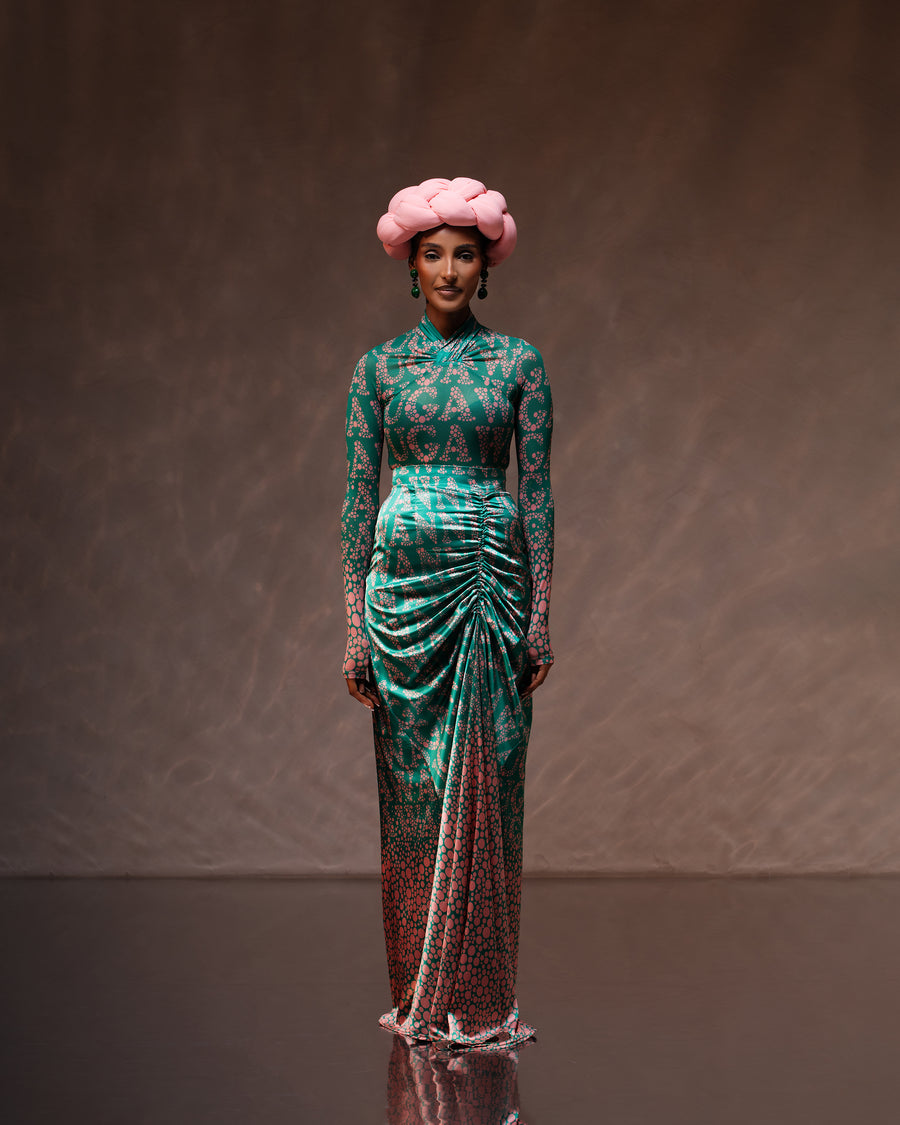 IRIS MESH BODY SUIT CIRCLES