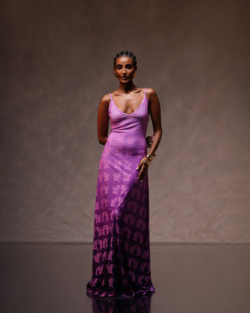 DEGRADED LYCRA SLIP DRESS