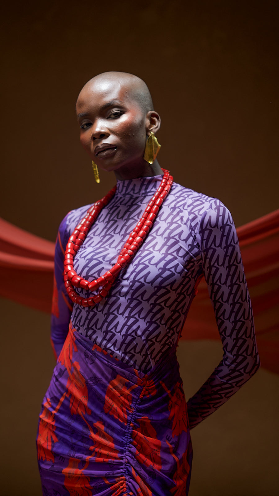 LILY DRESS EYO/CALLIGRAPHIC