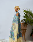 AMAYA COLD SHOULDER KAFTAN JACQUARD